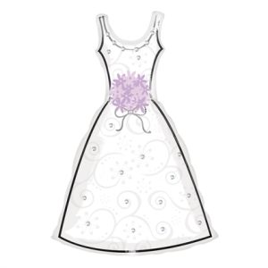 Folieballon trouwjurk XL