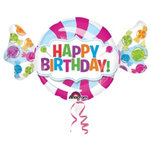 Folieballon happy birthday xl snoep