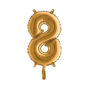 Cijfer 8 Ballon Goud