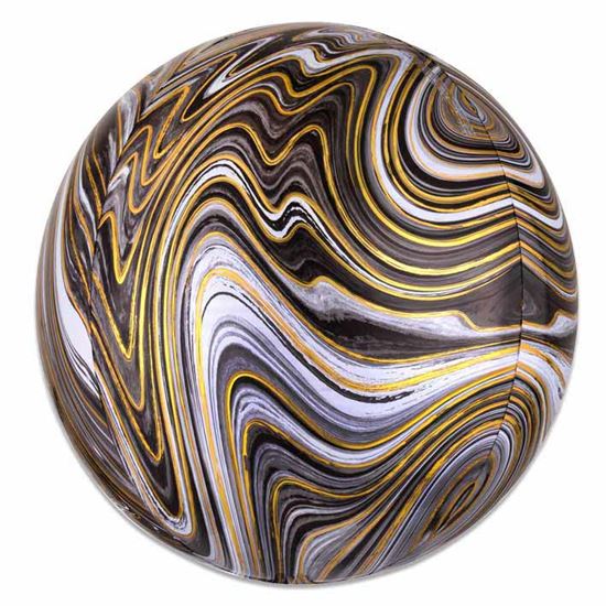 Folieballon Marblez zwart