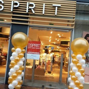 Ballonpilaren wit goud