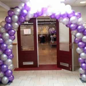 Ballonboog zilver metallic paars