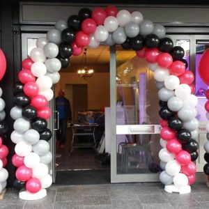 Ballonboog zwart grijs wit rood