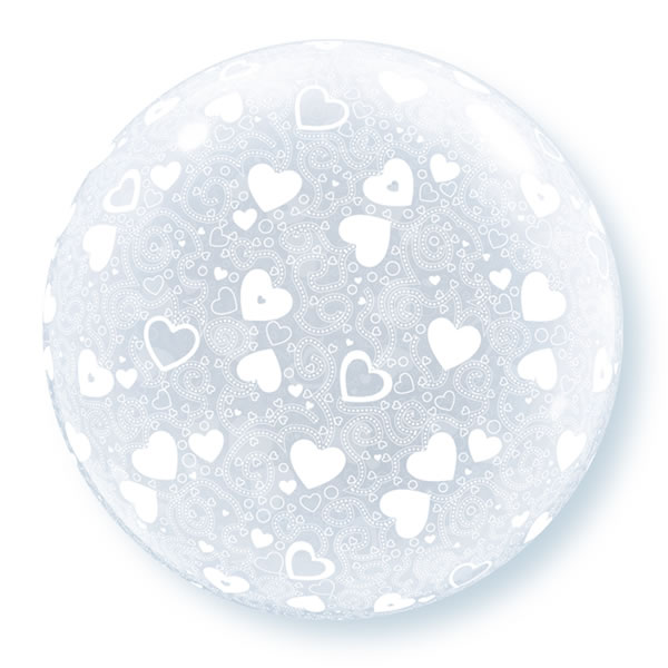 Bubble balloon, hearts