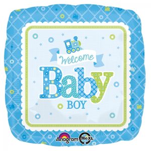 Folieballon welkom baby jongen
