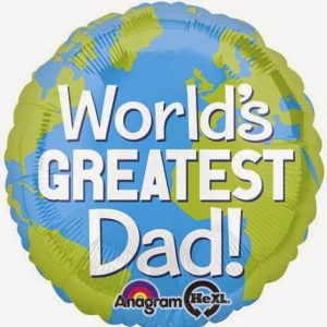 Folieballon vaderdag World's greatest Dad