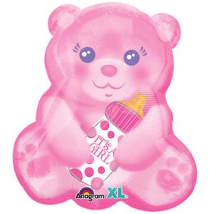 Folieballon It's a girl bear
