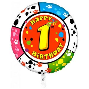 Folieballon 1 jaar zebra