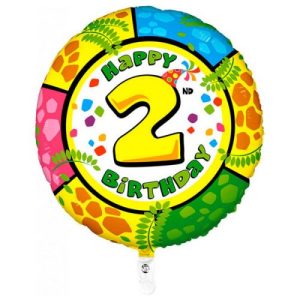 Folieballon 2 jaar zebra