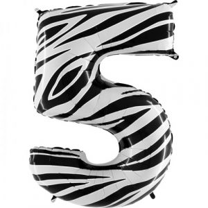 Cijfer 5 zebra