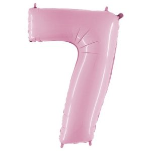 Cijfer 7 licht roze