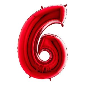 Cijfer 6 Rood