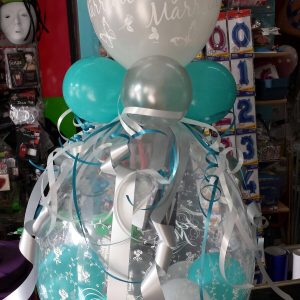 Cadeau ballon turquoise just married