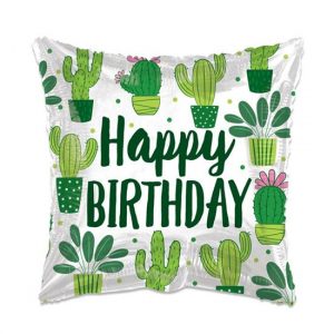 Folieballon birthday cactus