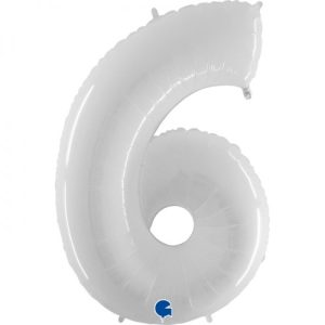 Cijfer 6 wit