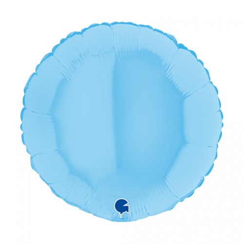 Folieballon rond mat blauw 