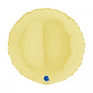 Folieballon rond mat geel