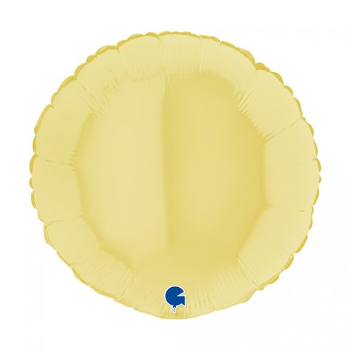 Folieballon rond mat geel