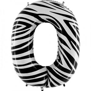 Cijfer 0 zebra