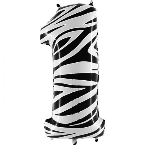 Cijfer 1 zebra