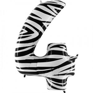 Cijfer 4 zebra