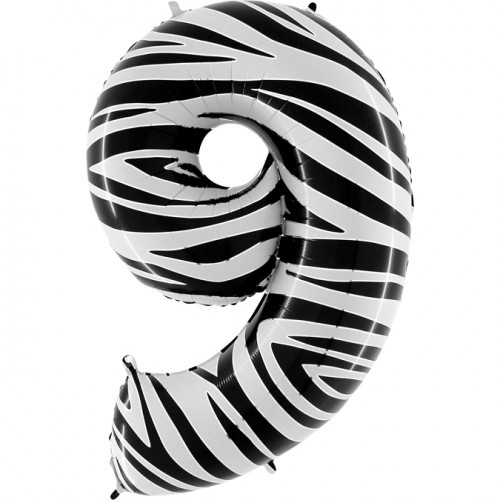 Cijfer 9 zebra
